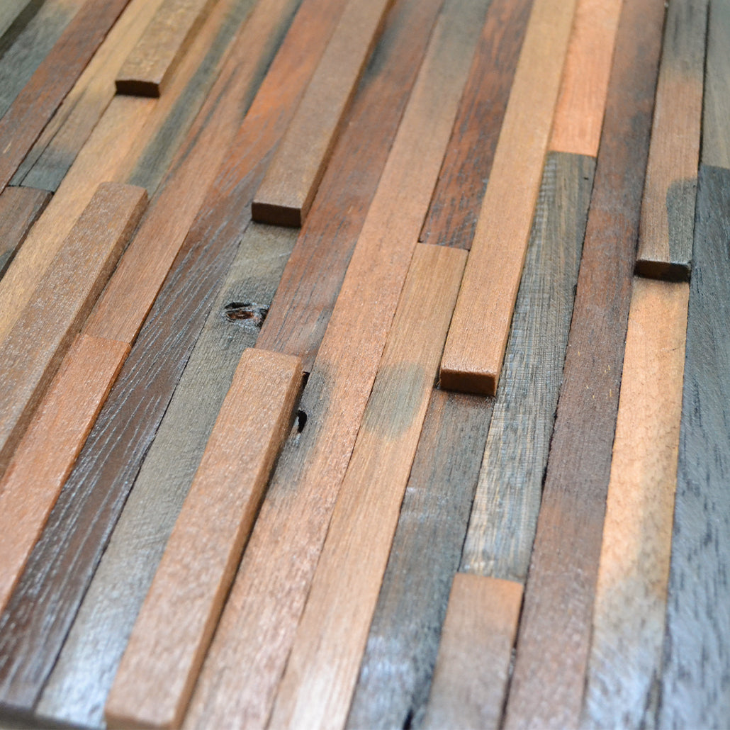3D Houten Wandpaneel | Shipwood Compact | 30×30 cm | Wanddecoratie