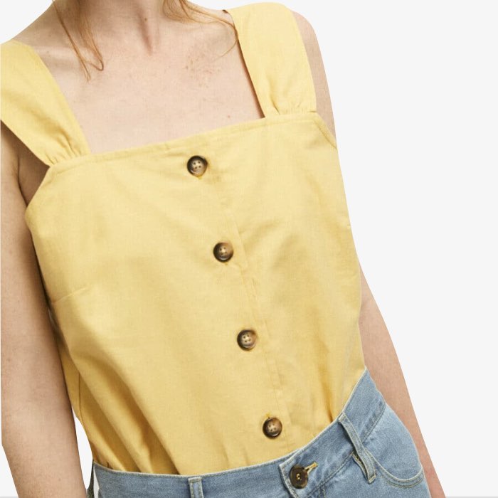 Mouwloze top Rebeca | Rita Row | Geel