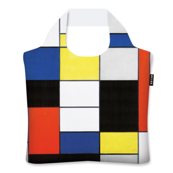 Ecozz Ecoshopper van gerecycled plastic Gold Collection - Mondriaan Composition A.