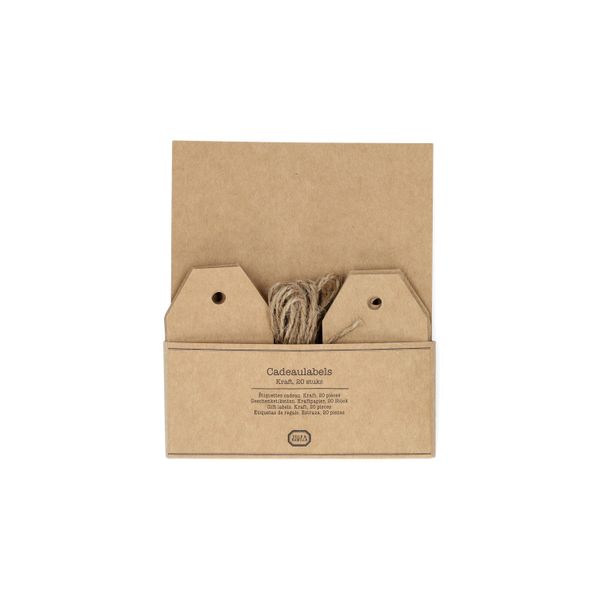 Cadeaulabels, papier, 20 stuks