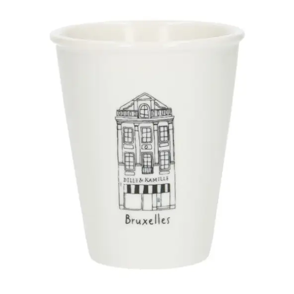 Gevel mok, Brussel Grasmarkt, porselein, 200 ml