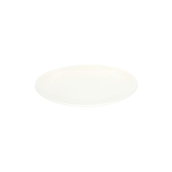Gebaksbord, organisch, porselein, wit, Ø 16 cm