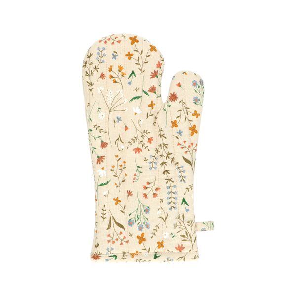 Ovenwant, GOTS bio-katoen, veldbloemen 32 x 14 cm