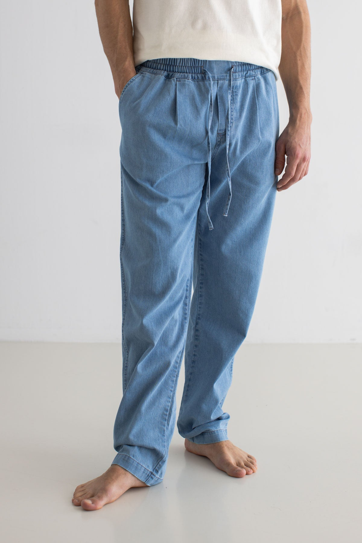 TWOTHIRDS mannen vegan Broek Decros Lichtblauw