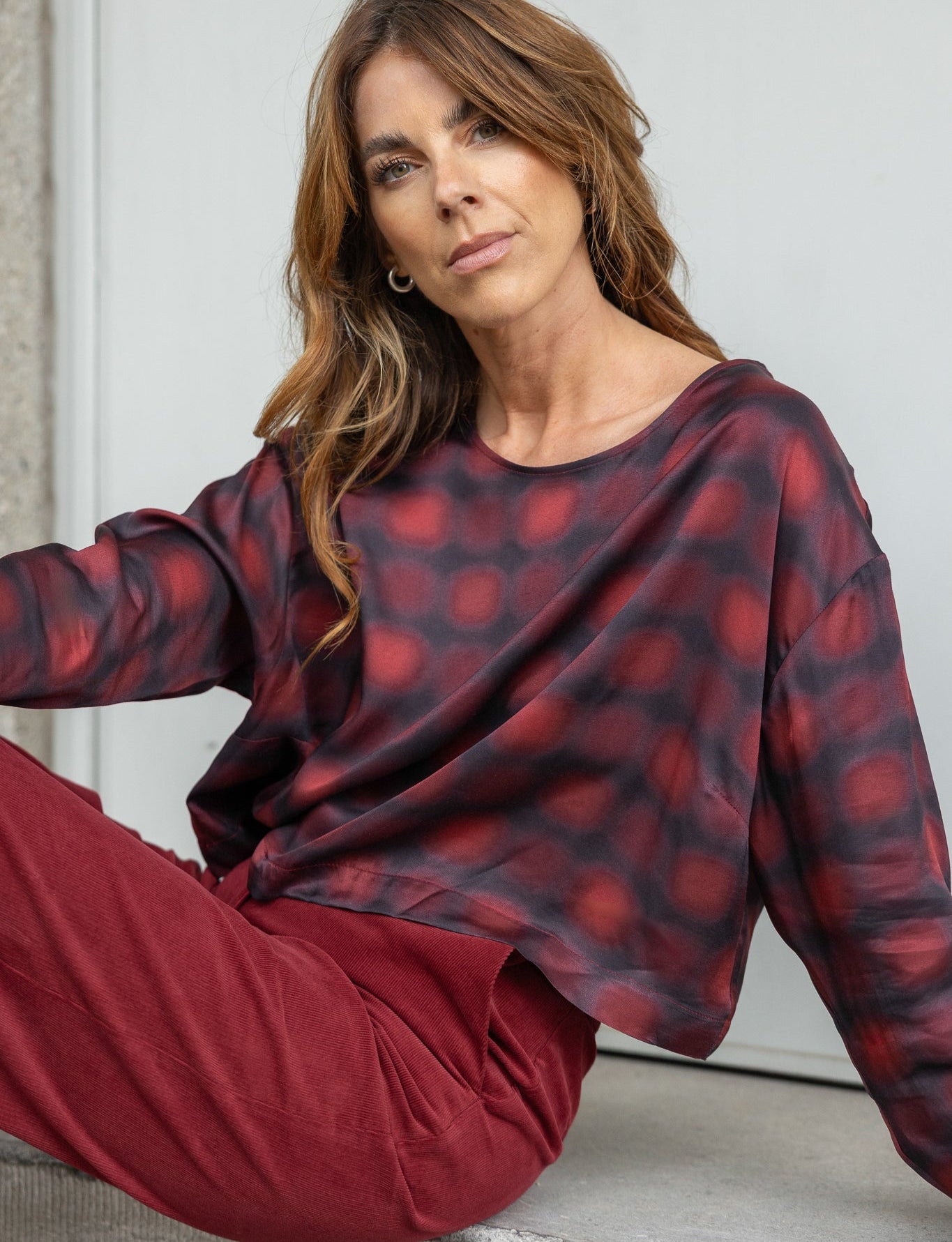 Candy blouse Burgundy blur