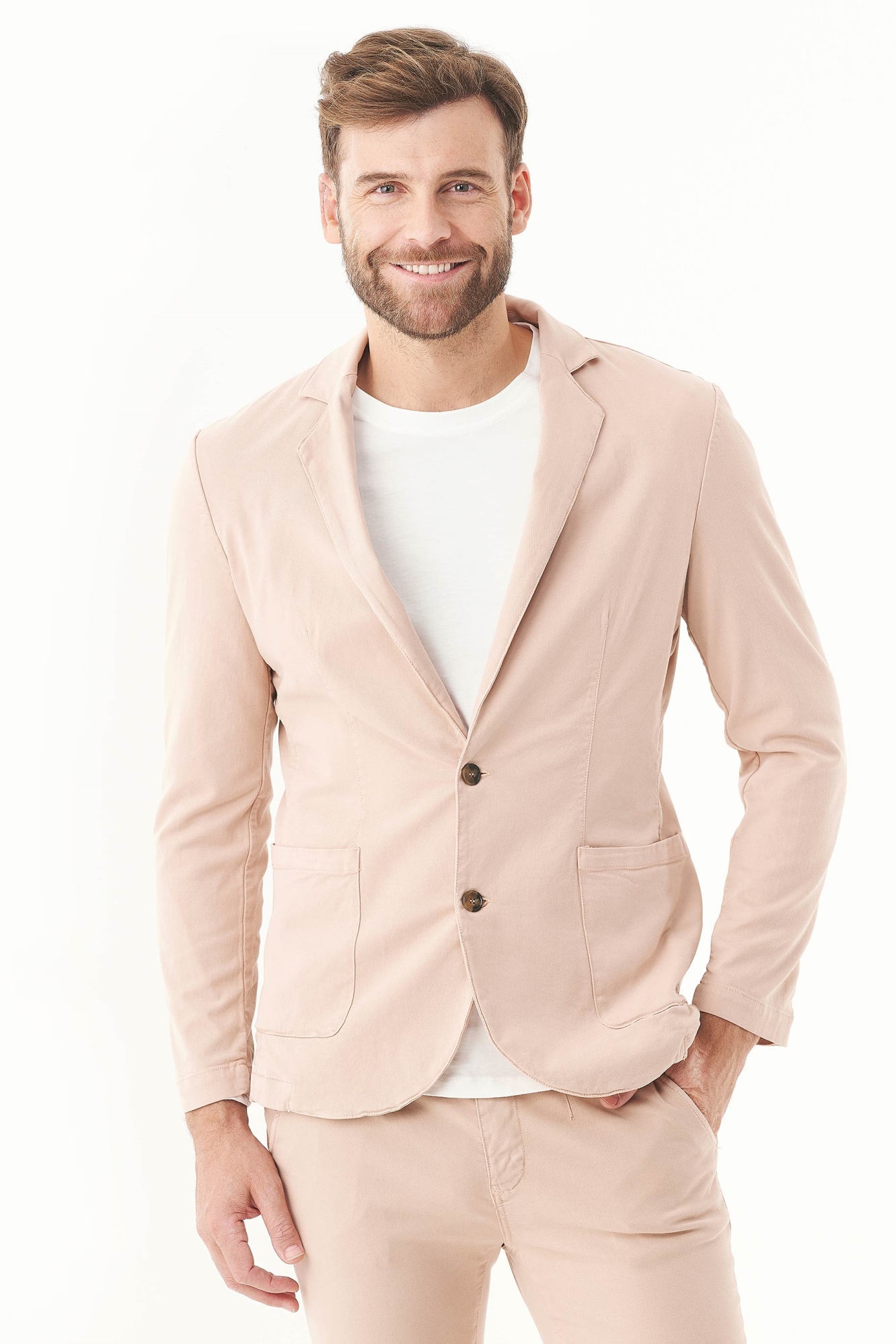ORGANICATION mannen vegan Blazer Tencel & Biokatoen Beige