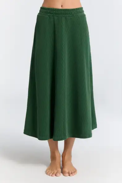 Groene Leela Cotton Rok