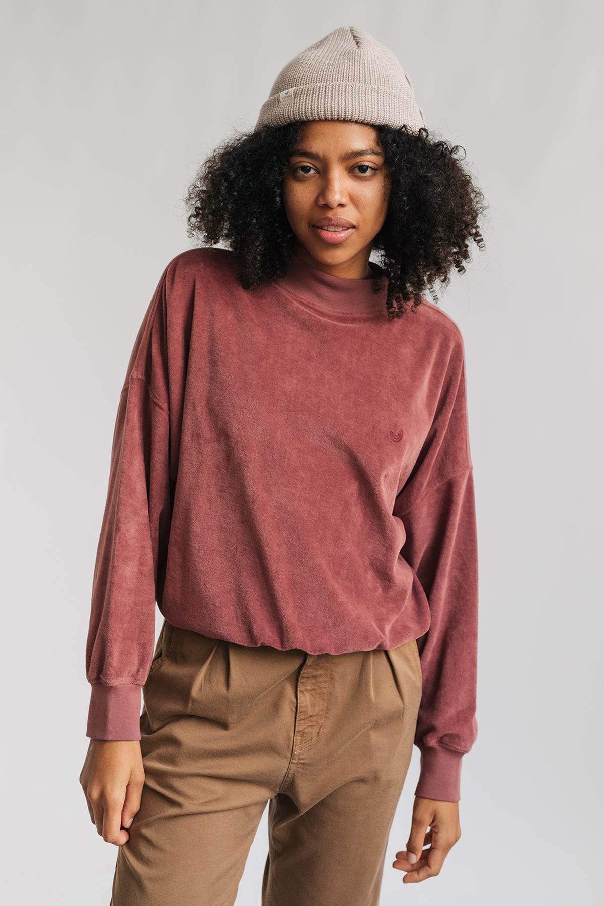 TWOTHIRDS  Sweatshirt Binz Rose Bruin