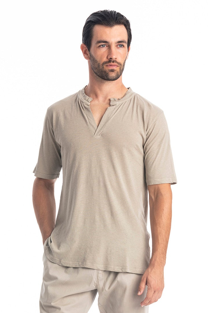 RAVENS VIEW IBIZA mannen vegan T-Shirt Cruise Stone