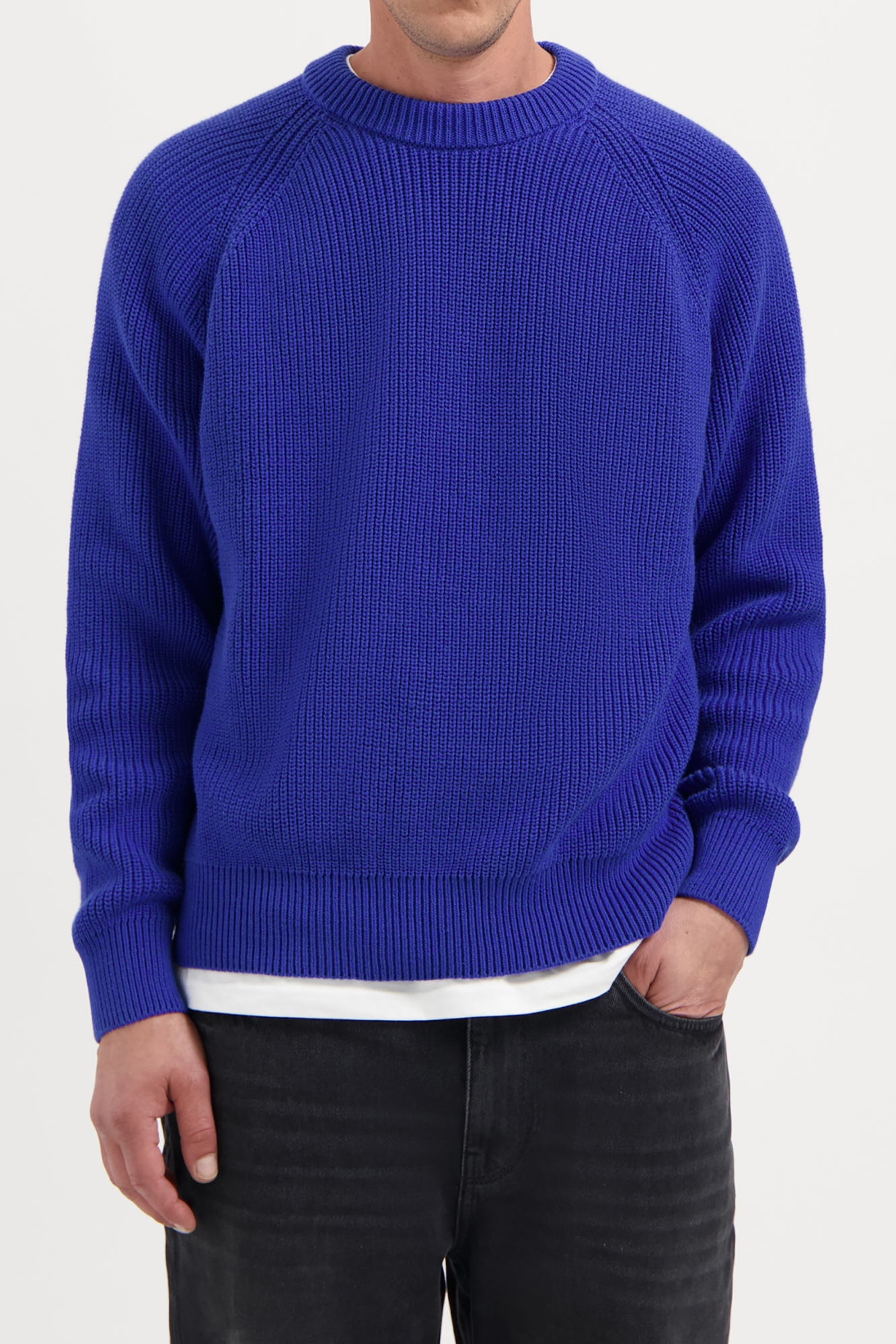 Kuyichi mannen vegan Gebreide Trui Duke Dusk Indigo