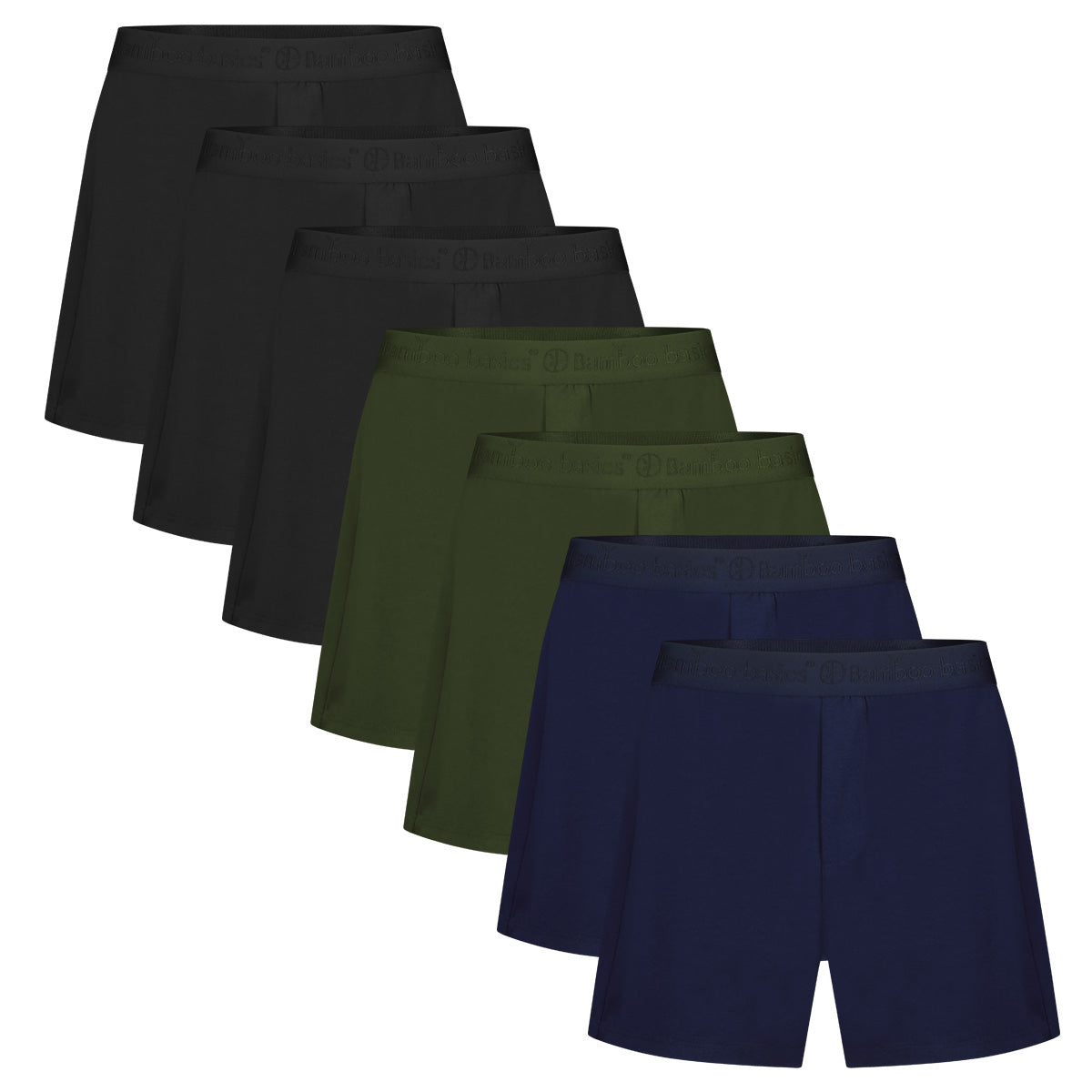 Loose Fit Boxershorts Kay (7-pack) - Zwart, Navy & Army