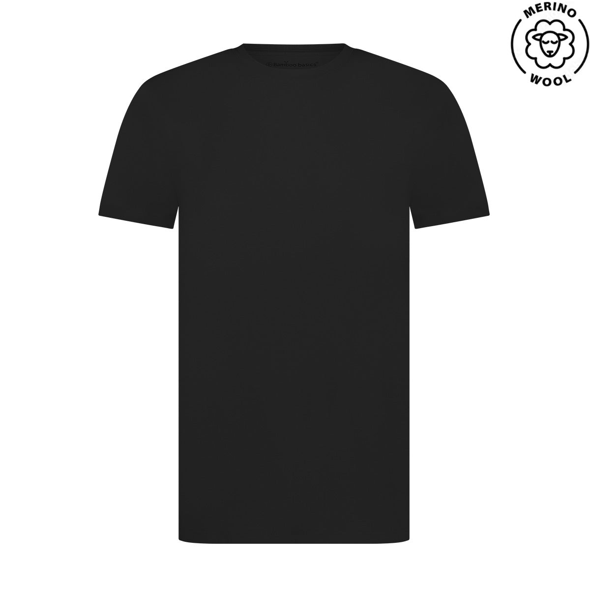 Merino-Bamboe T-Shirt Toby - Zwart