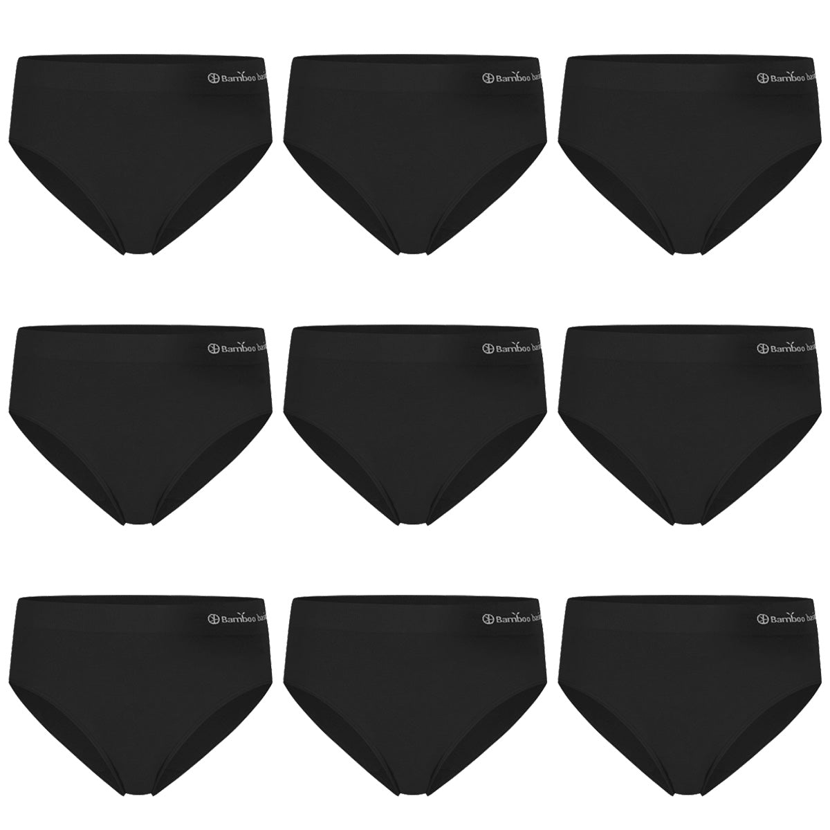 Voordeelbundel: Full Briefs Belle (9-pack) - Zwart