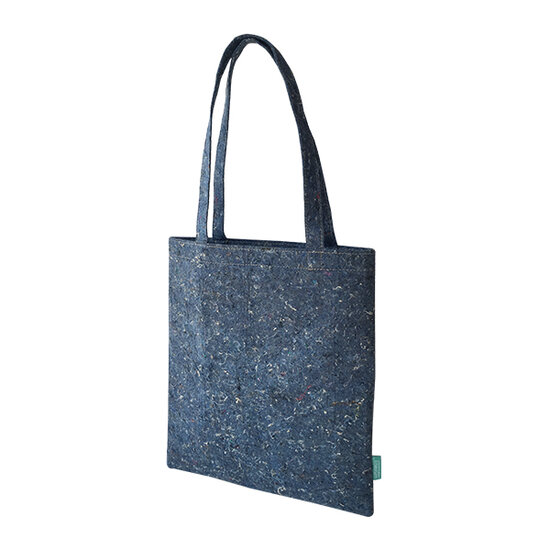 Superwaste Fairtrade shopper smal, van gerecycled Denim vilt