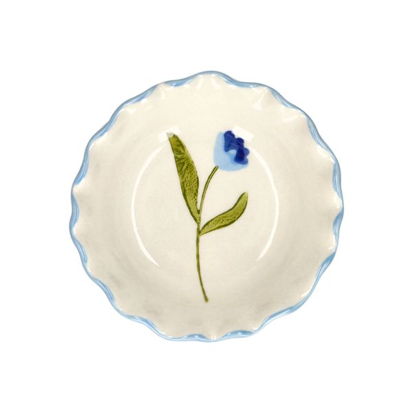 Schaaltje, steengoed, blauwe tulp, Ø 9 cm