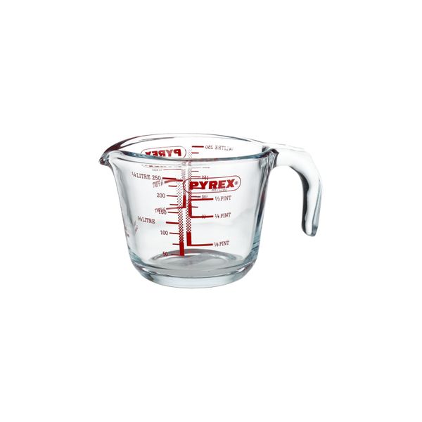Maatbeker Pyrex, glas, 250 ml