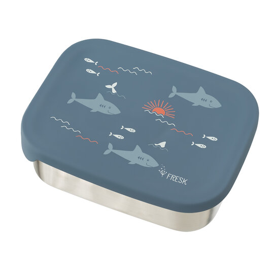 Fresk RVS Lunchbox Shark - broodtrommel met siliconen deksel