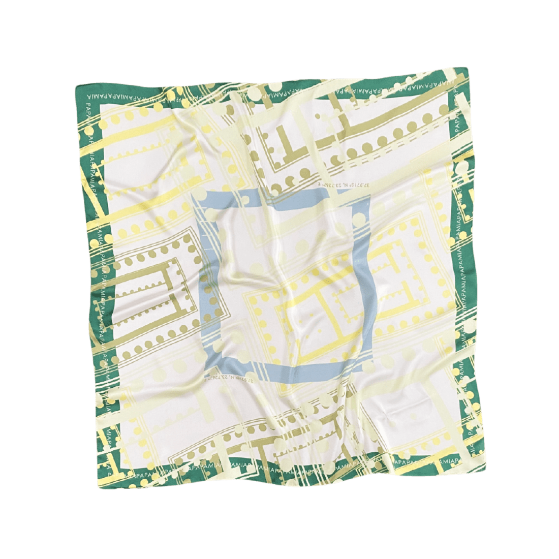 Silk Scarf - Green & Yellow - Parthenon