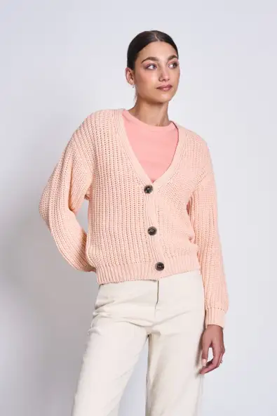 JAN 'N JUNE  Grof Vest Lena Cantaloupe