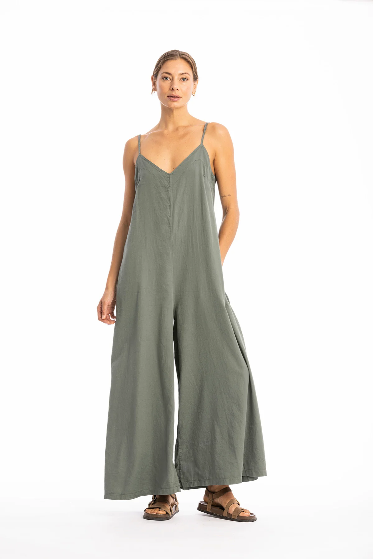 RAVENS VIEW IBIZA  Jumpsuit Kiera Olijfgroen