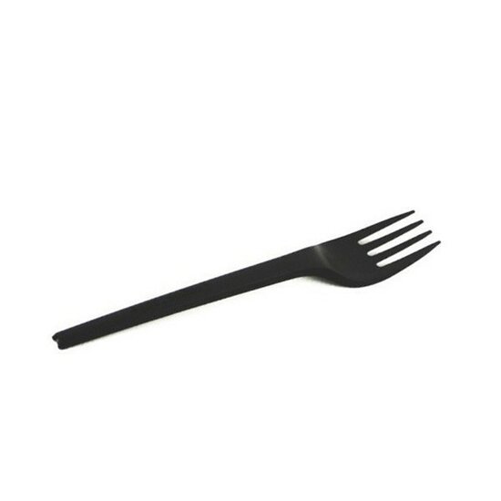 CPLA vork zwart 16,8cm, voordeelpak 50 bio vorken
