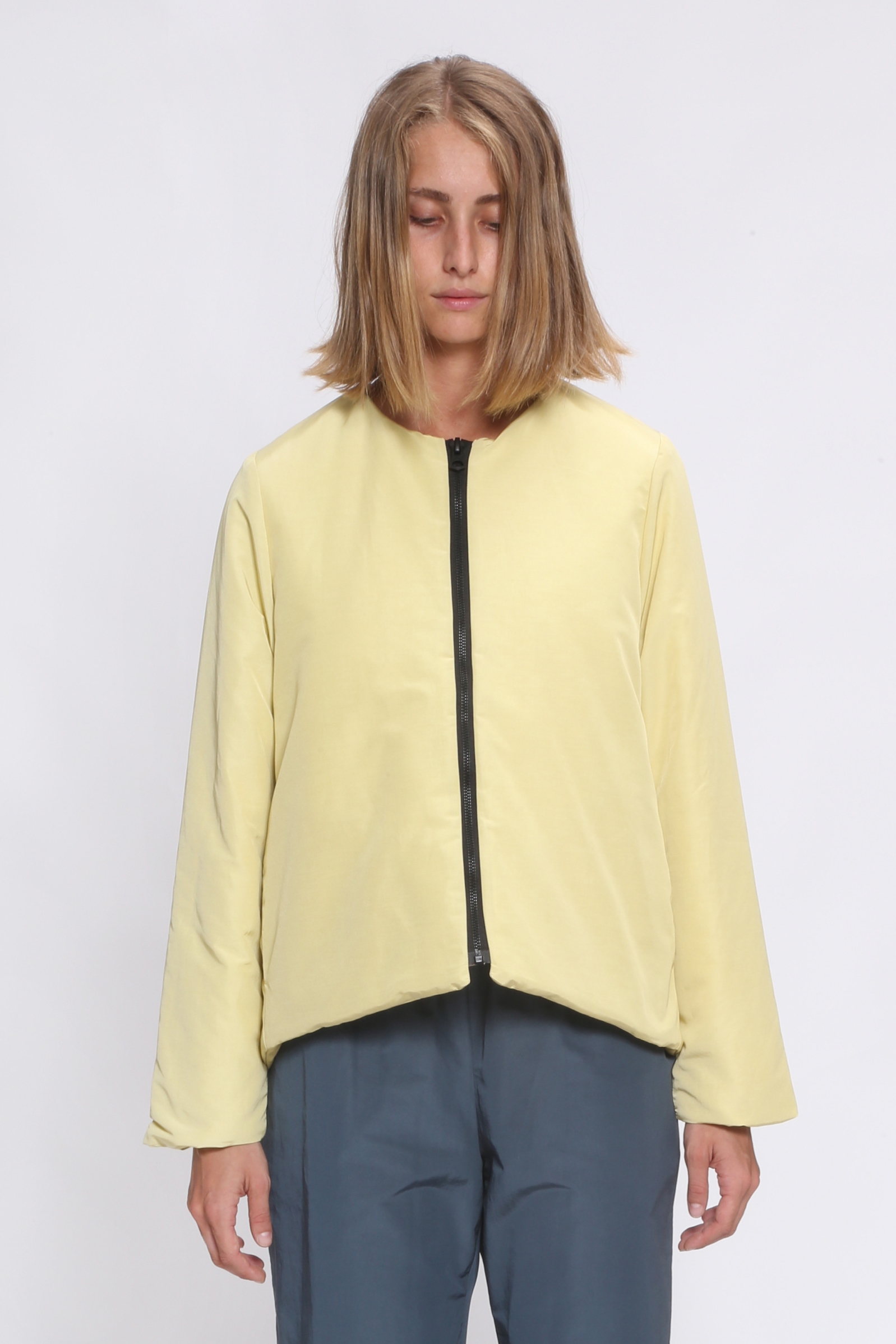 Càpe Concept  Praktische Jas Zonder Capuchon Alba Chiara Geel