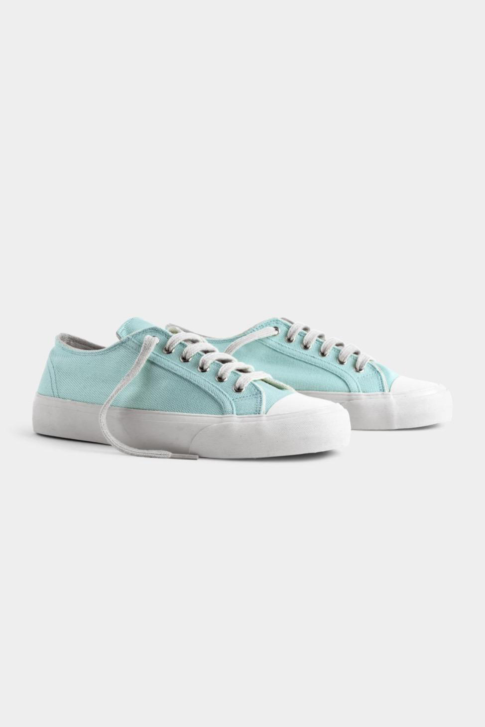 Bamburista mannen vegan Sneakers Grasshopper Laag Ijsblauw