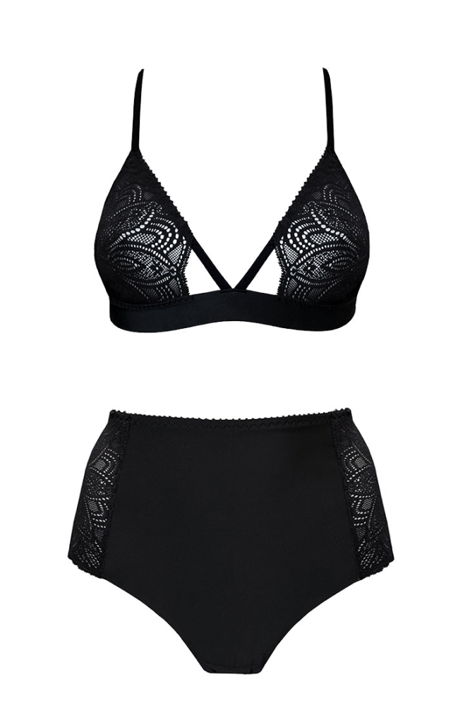 Anekdot  Aarde Zwart High Rise Triangle Set
