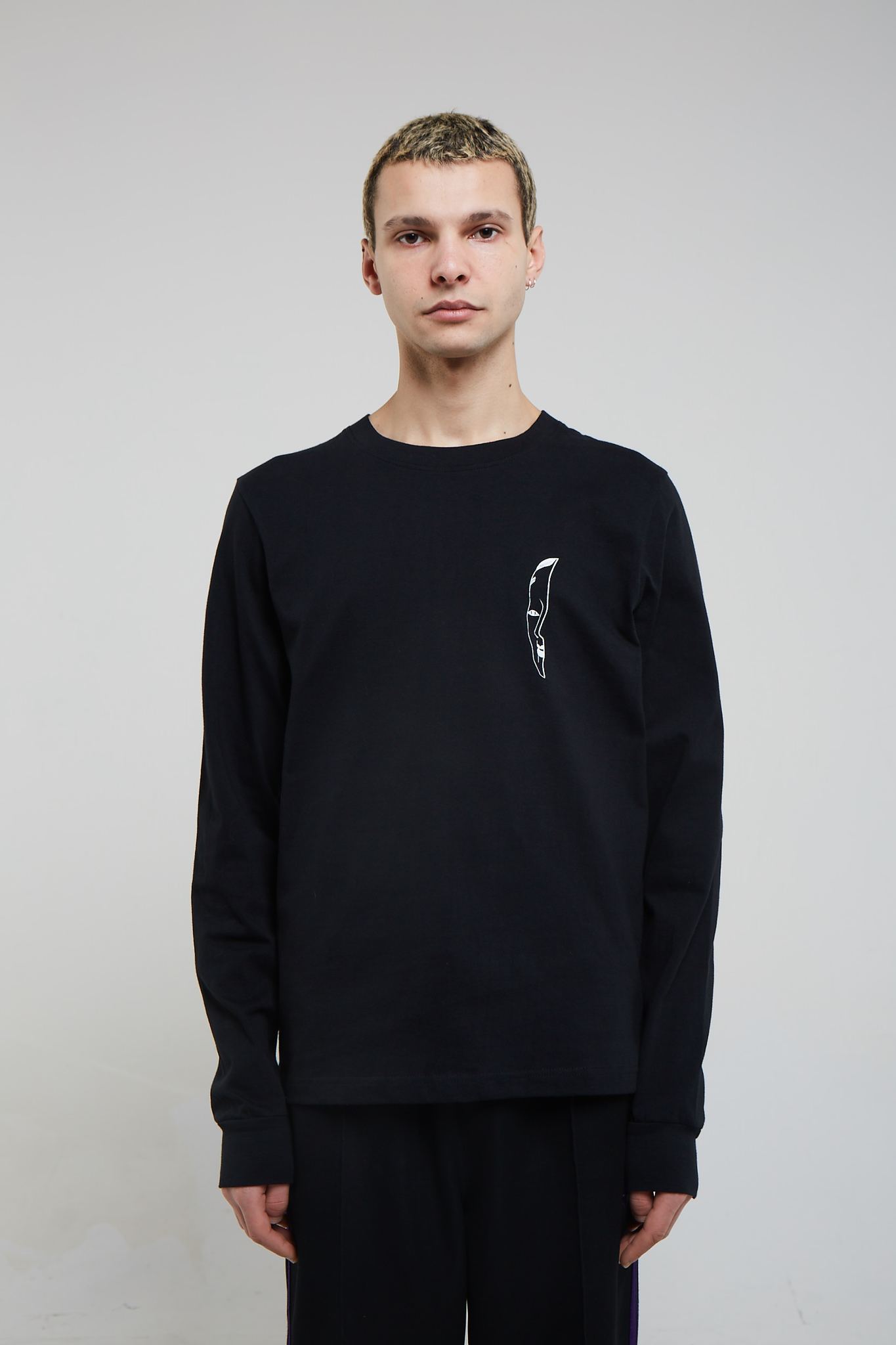 KABOOSH mannen vegan Longsleeve Masked Emotions Unisex Zwart