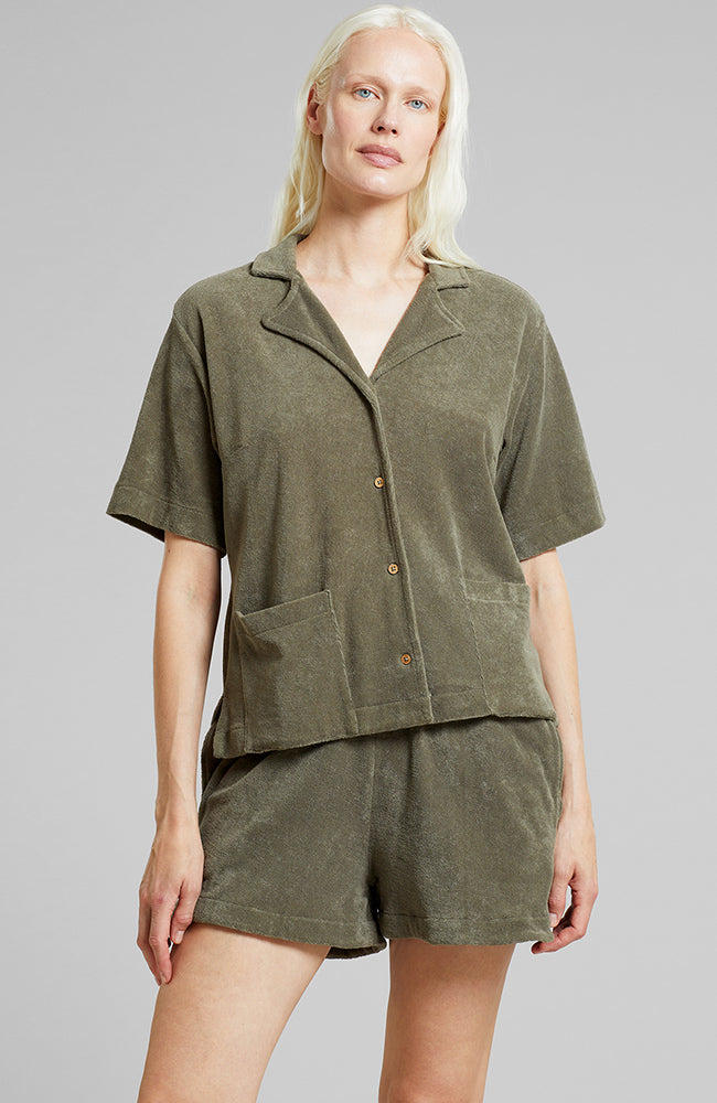 Aspudden badstof shorts green