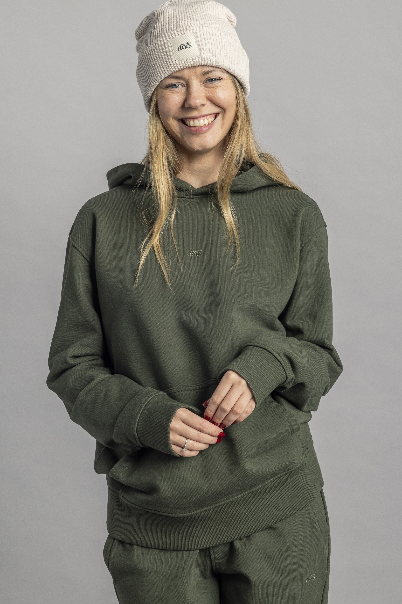 DIRTS mannen vegan Hoodie Classic Mosgroen