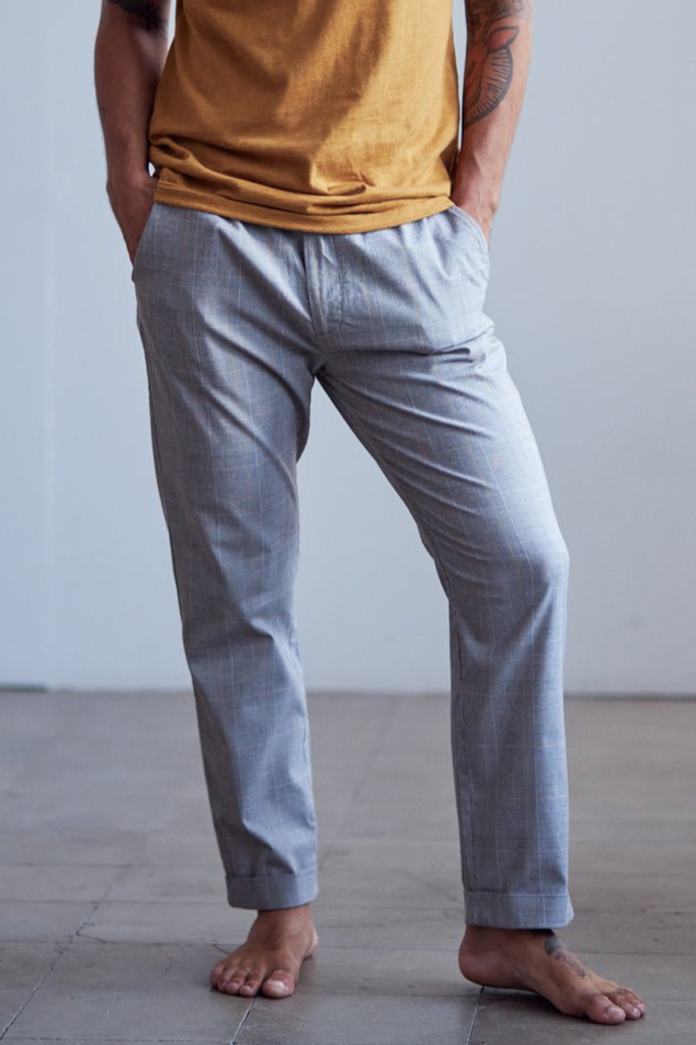 TWOTHIRDS mannen vegan Broek Met Pantarruitjespatroon Grijs