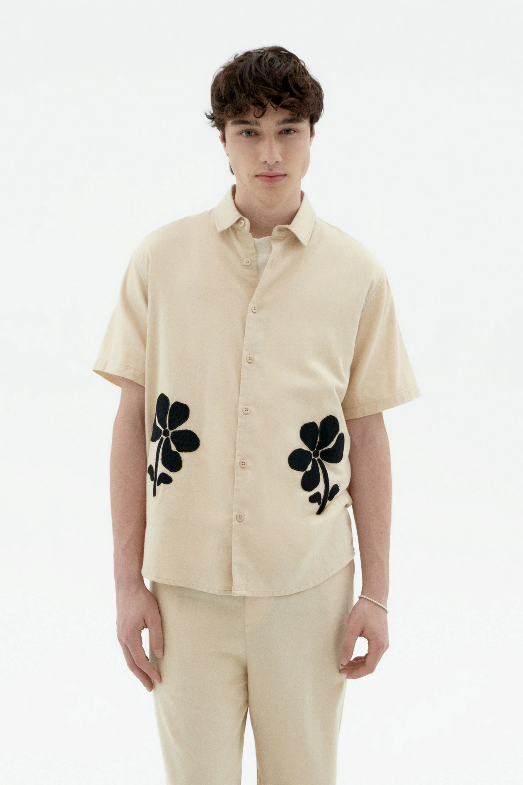 Thinking MU mannen vegan Shirt Tom Ecru