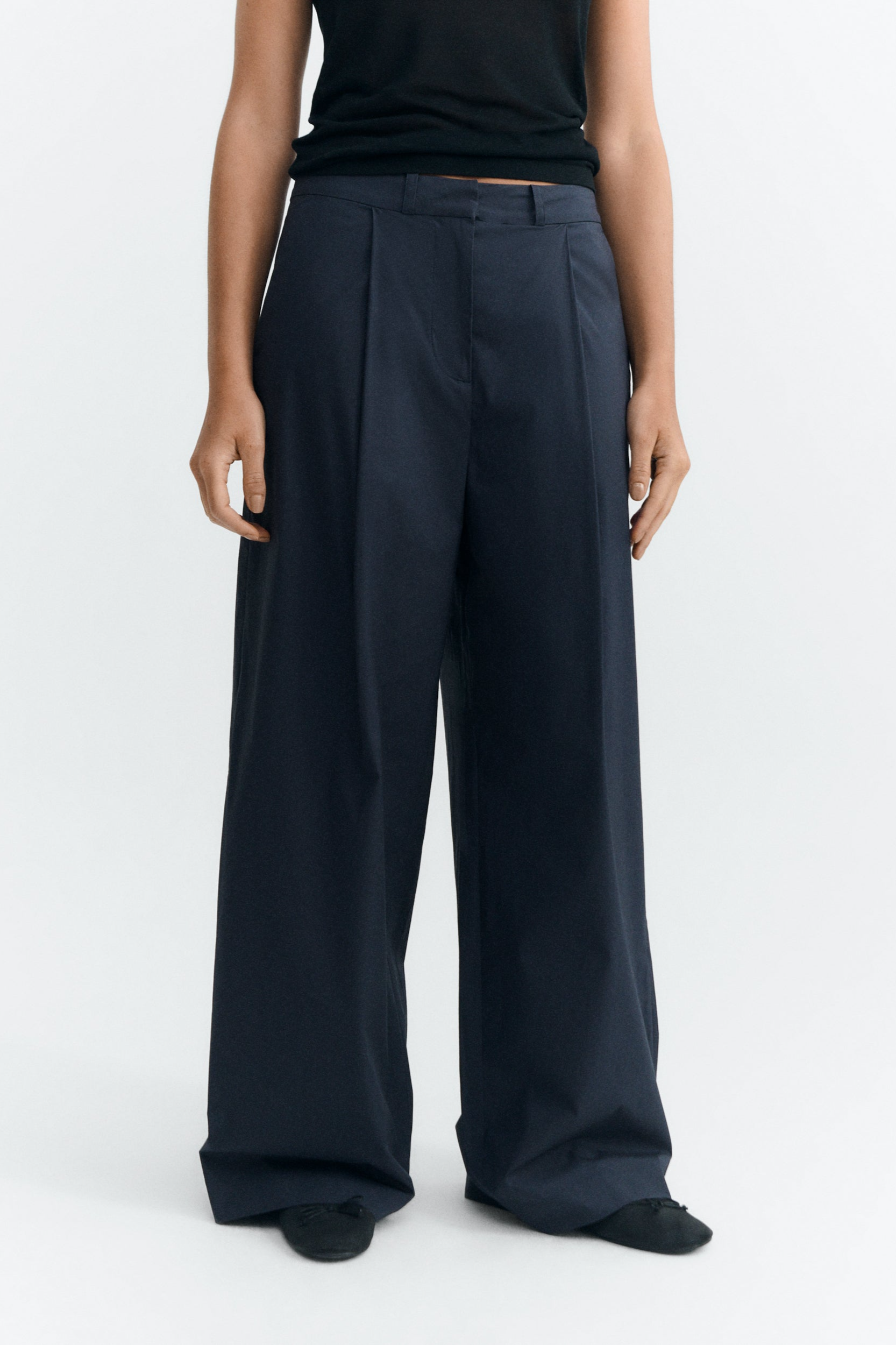 Thinking MU  Broek Met Wijde Pijpen Patty Navy