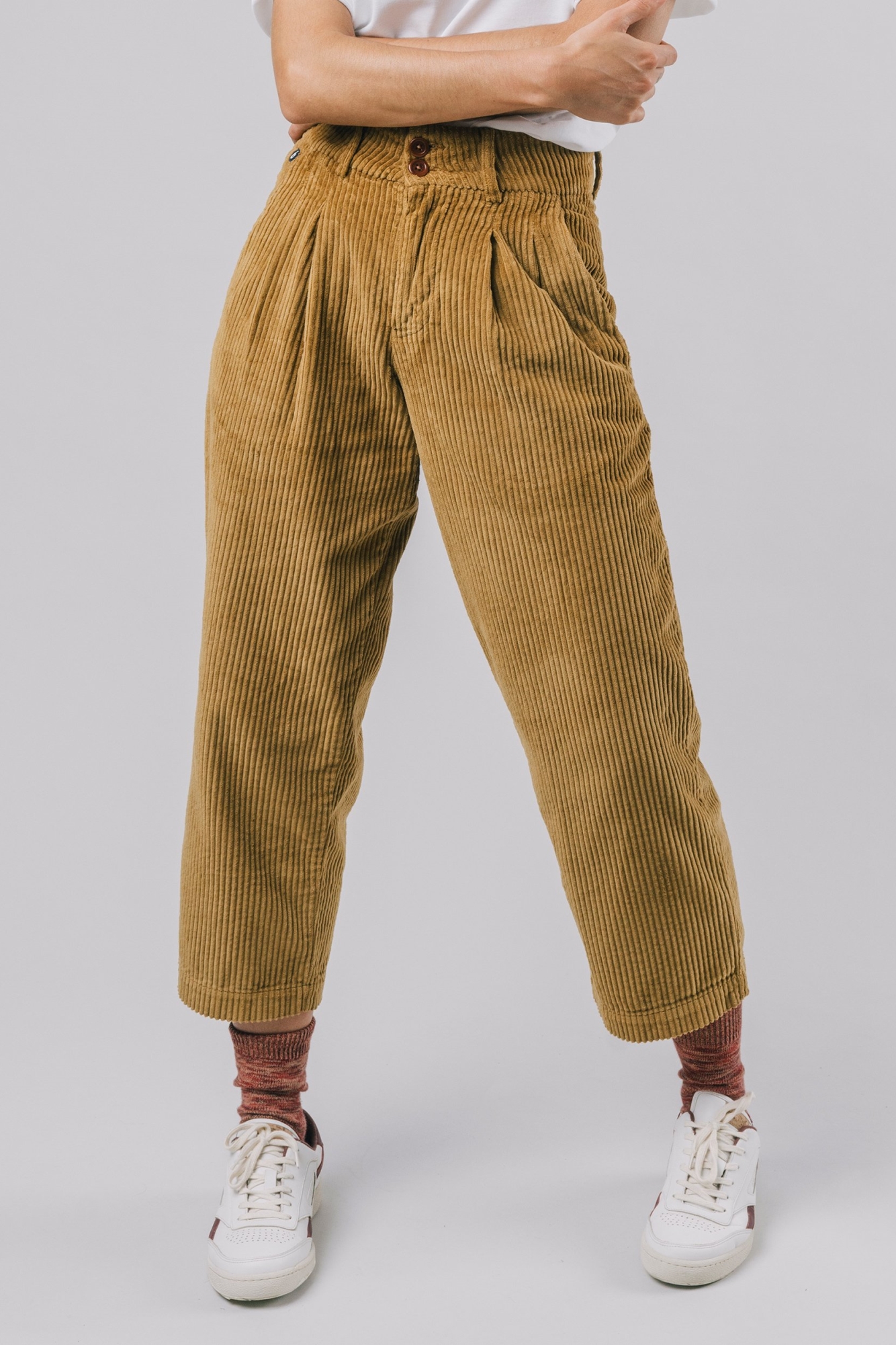 Brava Fabrics  Broek Corduroy Camel
