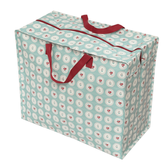 Jumbo Bag van gerecycled plastic Blue Doily