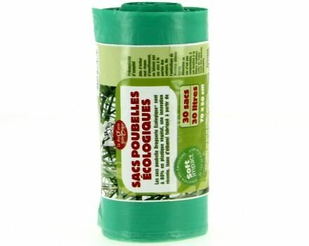 Afvalzakken Ecologisch 30 liter, rol 30 stuks