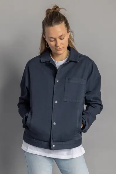 DIRTS mannen vegan Spijkerjas Unisex Marineblauw