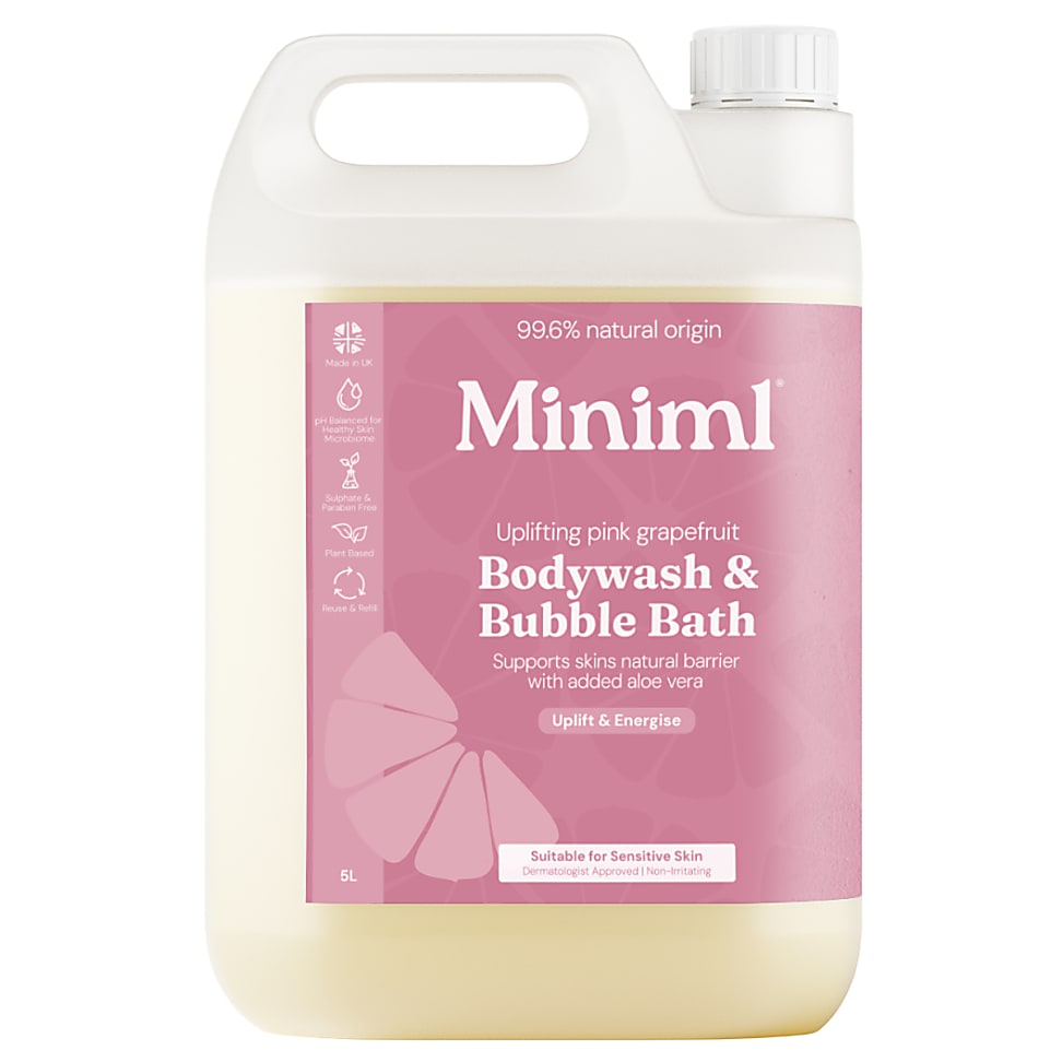 Miniml Bad & Douchegel Roze Grapefruit & Aloë Vera - 5L Refill