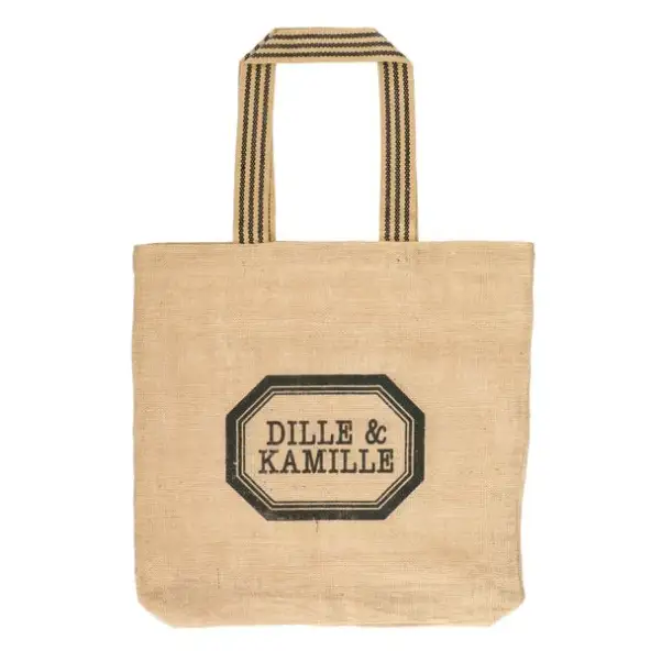 Tas, Dille & Kamille, jute met hengsel, 44 x 8 x 44 cm