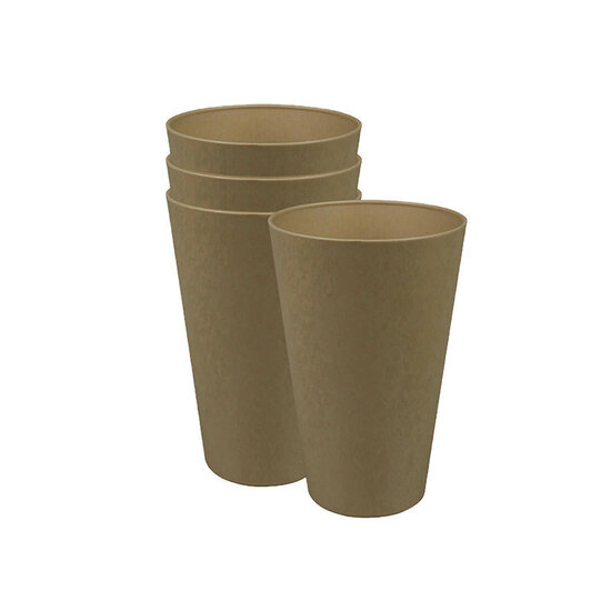 Zuperzozial C-PLA Reload Cup Toffee Brown, stapelbare bio beker