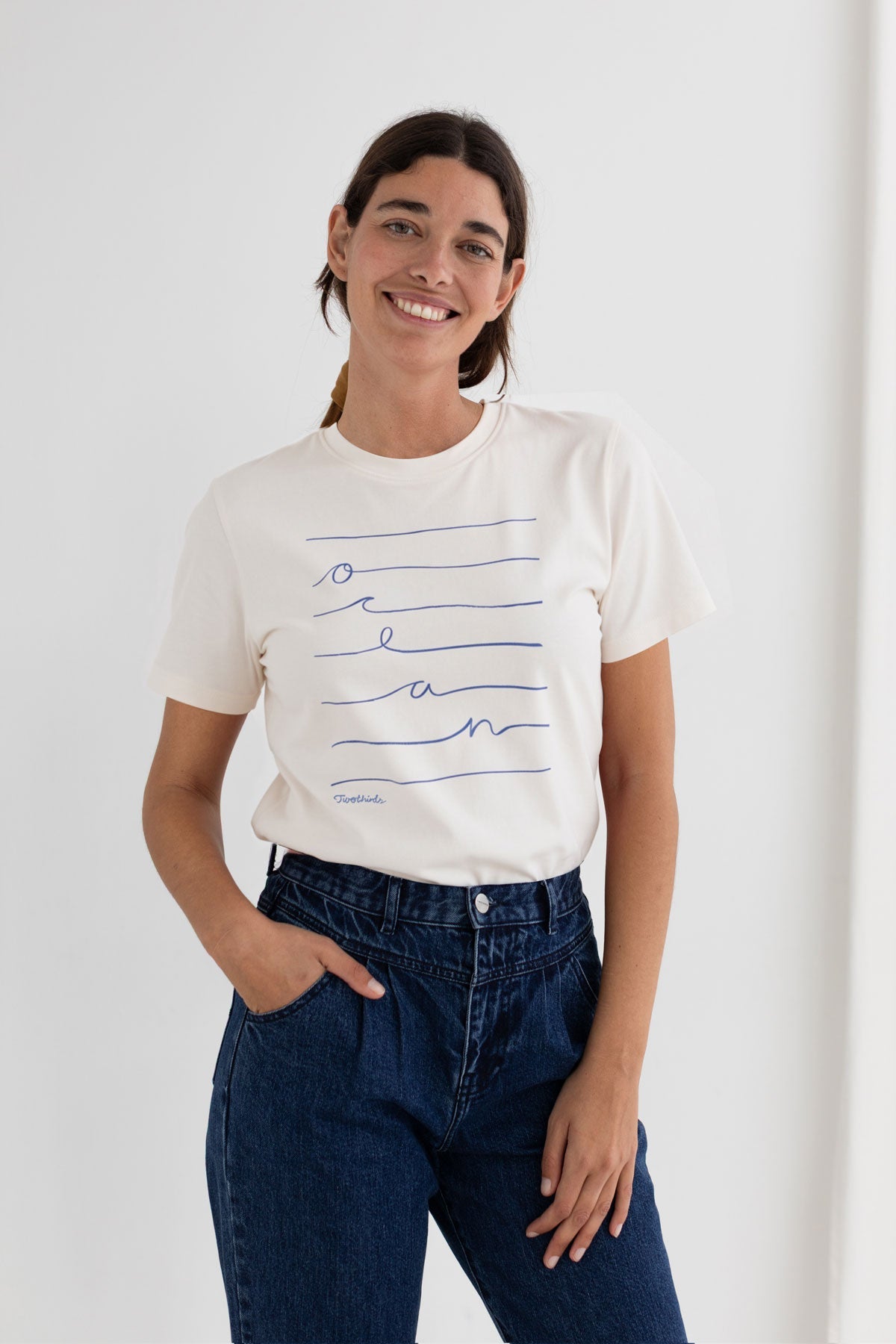 TWOTHIRDS  T-Shirt Alcudia Waves Wit