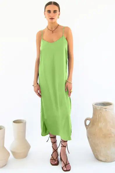 Neu Nomads Easy Midi Slip Dress Groen