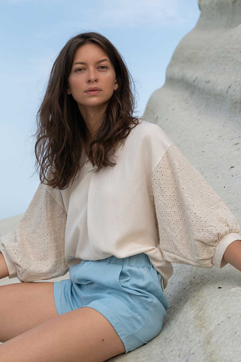Widda  Blouse Statement Mava Natural Beige