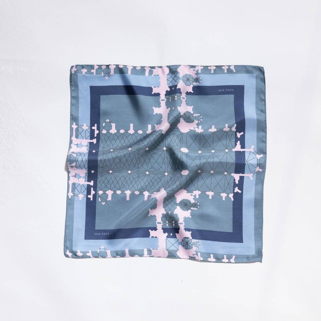 Silk Scarf - Blue - St Stephens