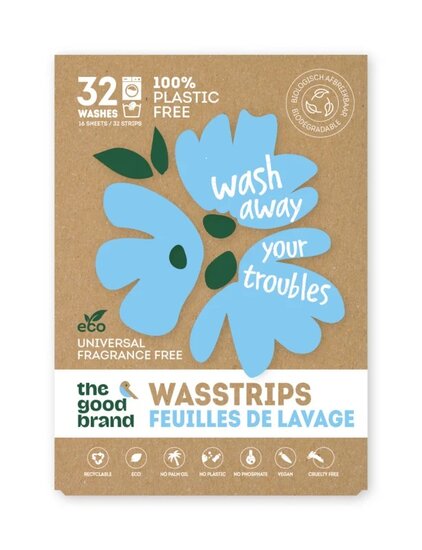 The Good Brand wasstrips voor 32 wasbeurten - Eco wasmiddel, geurvrij