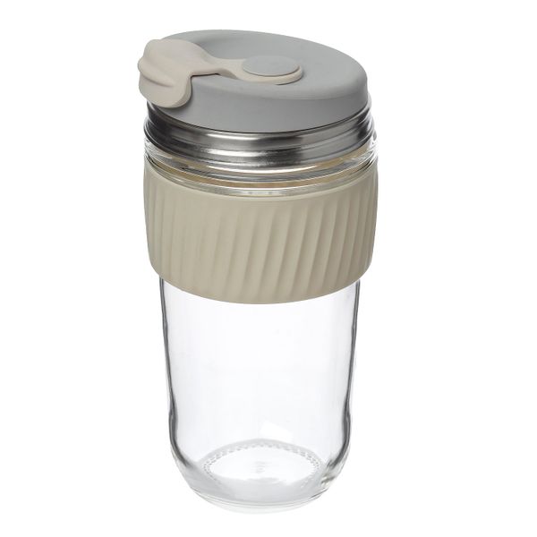 Koffiebeker to go, hittebestendig glas, 550 ml