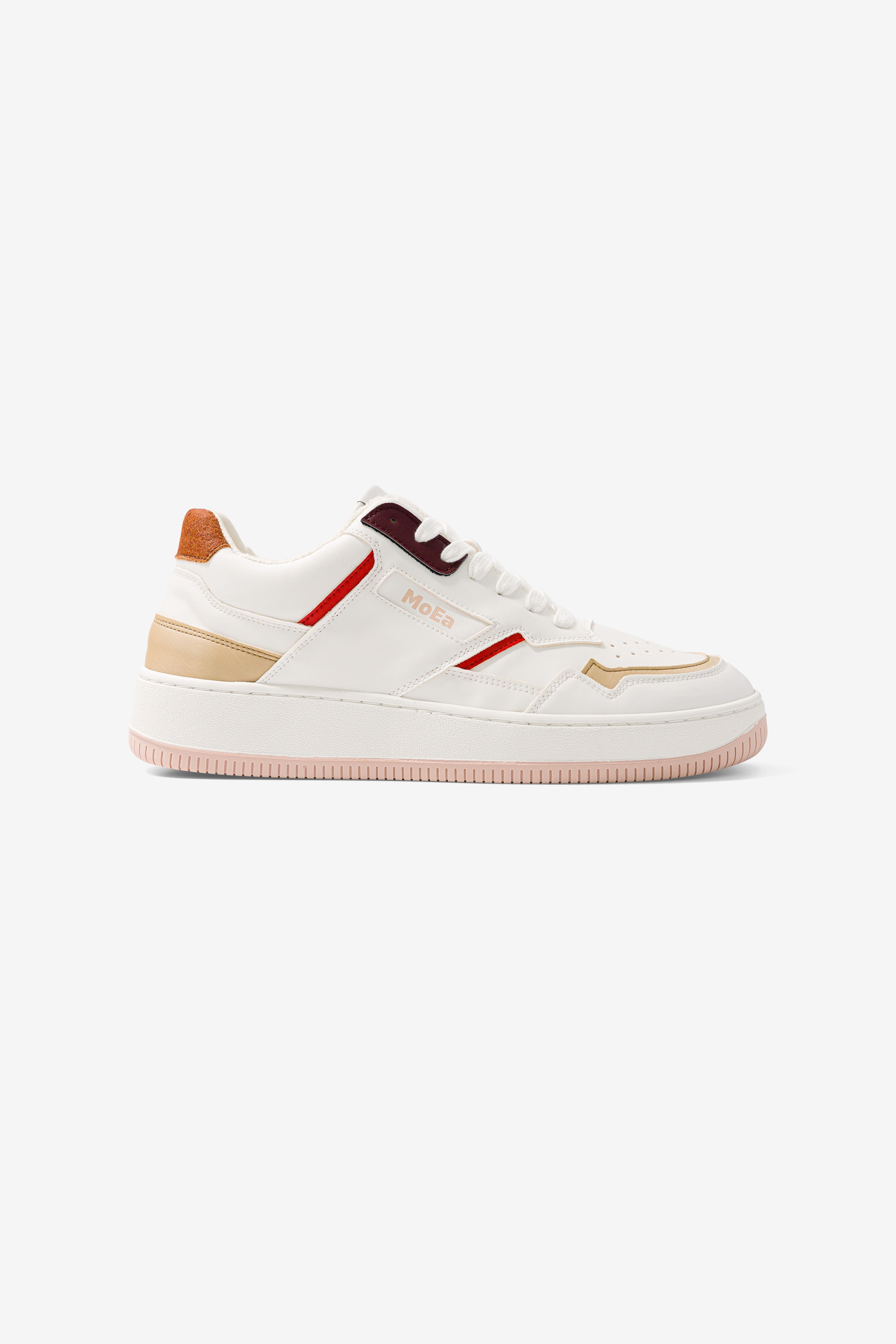 MoEa mannen vegan Sneakers Gen1 All In Terra Cream Bruin Rood