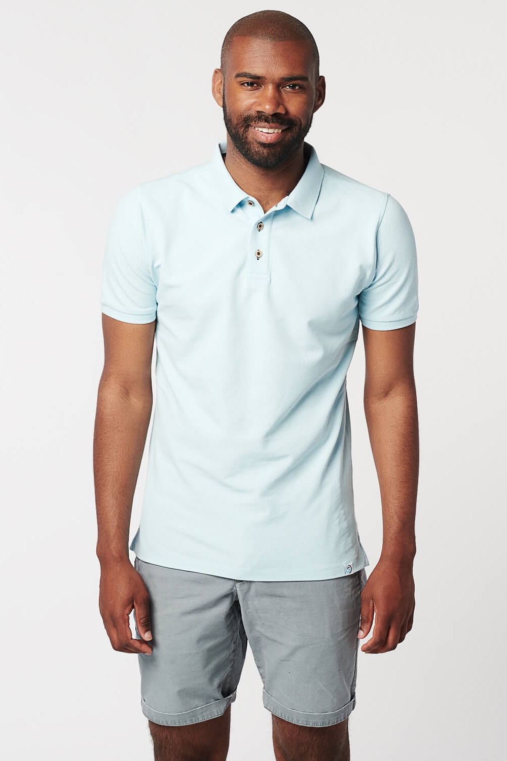 SKOT mannen vegan Polo Kristalblauw