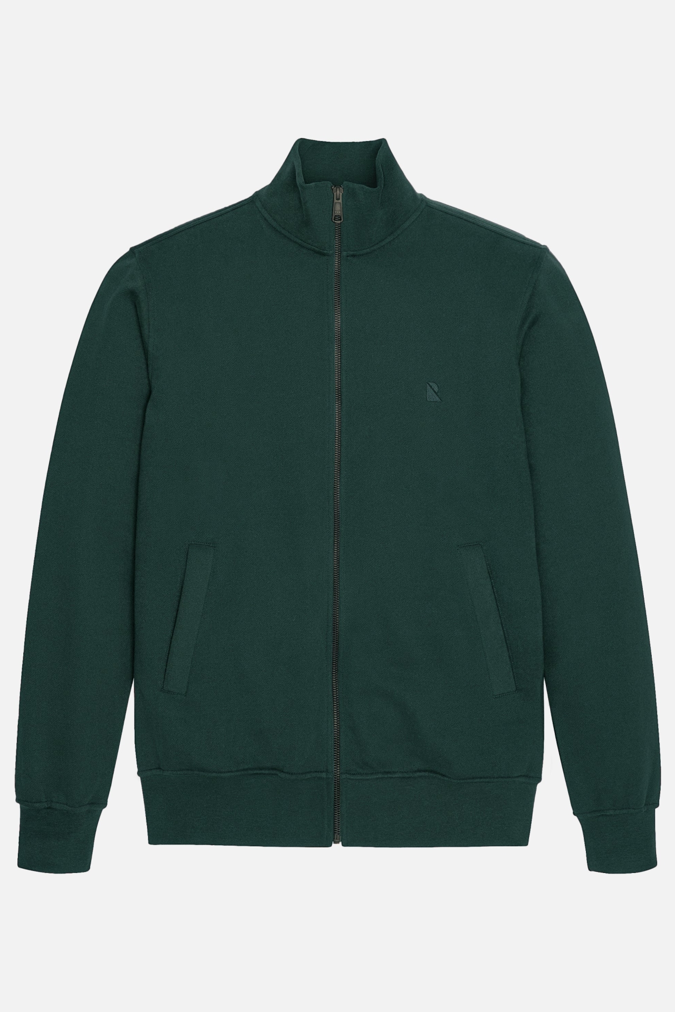 Recolution mannen vegan Sweatjacket Camphor Diep Groen